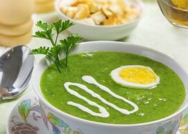 krējuma zupa uz olbaltumvielu diētu